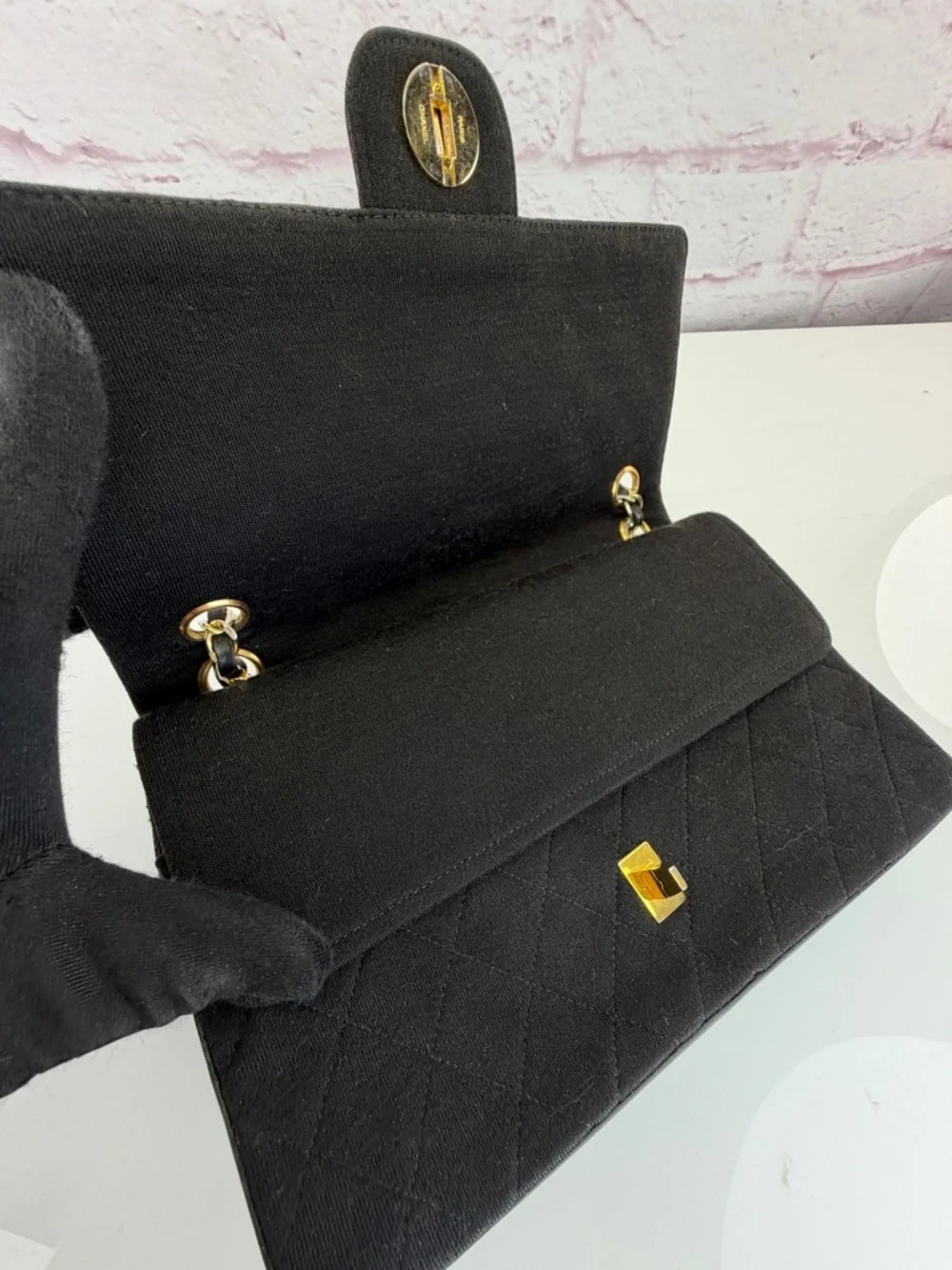 Chanel Classic Medium Jersey Double Flap Bag